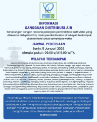 Informasi Gangguan Distribusi Air PAM Tirta Bantimurung